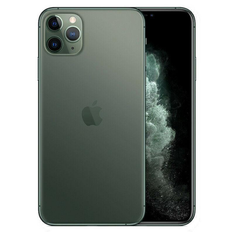 Unlocked iPhone 11 Pro Max Certified Used Refurbished Midnight Green 64GB Excellent Condition Plug Tech